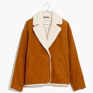 NWT Madewell (Re)sourced Sherpa-Lined Corduroy Jacket